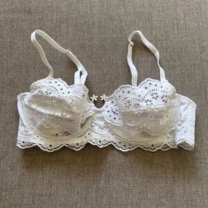 Savage X Fenty White Lace Bra